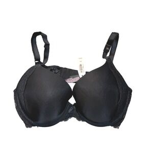 NWT Victorias Secret Dream Angels Demi Bra Black Lace Padded Underwire 36C